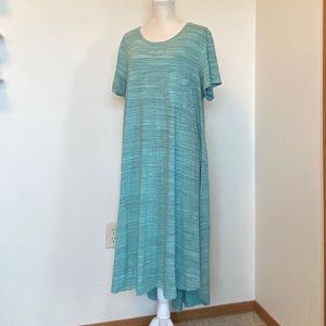 LuLaRoe Carly 3XL Mint Green w/ Black Heathering